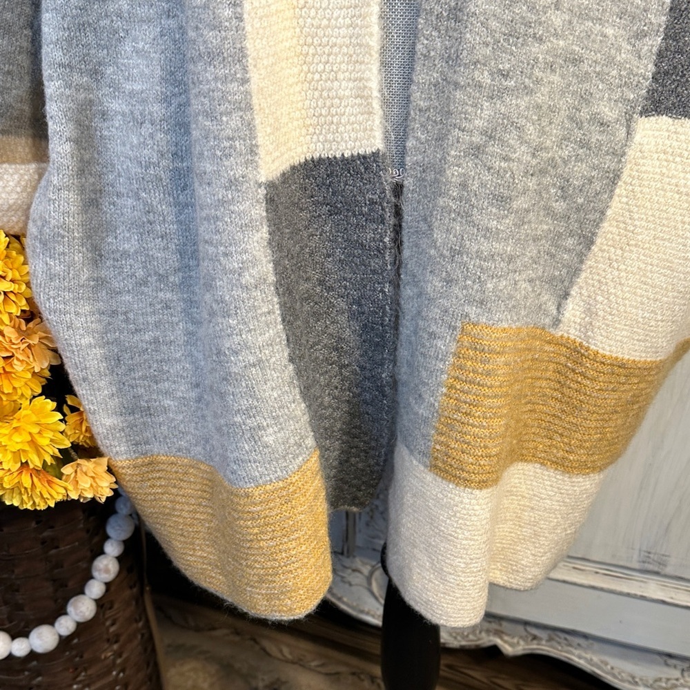 Topshop Oversized Colorblock Open Front Cardigan - Picture 3 of 12
